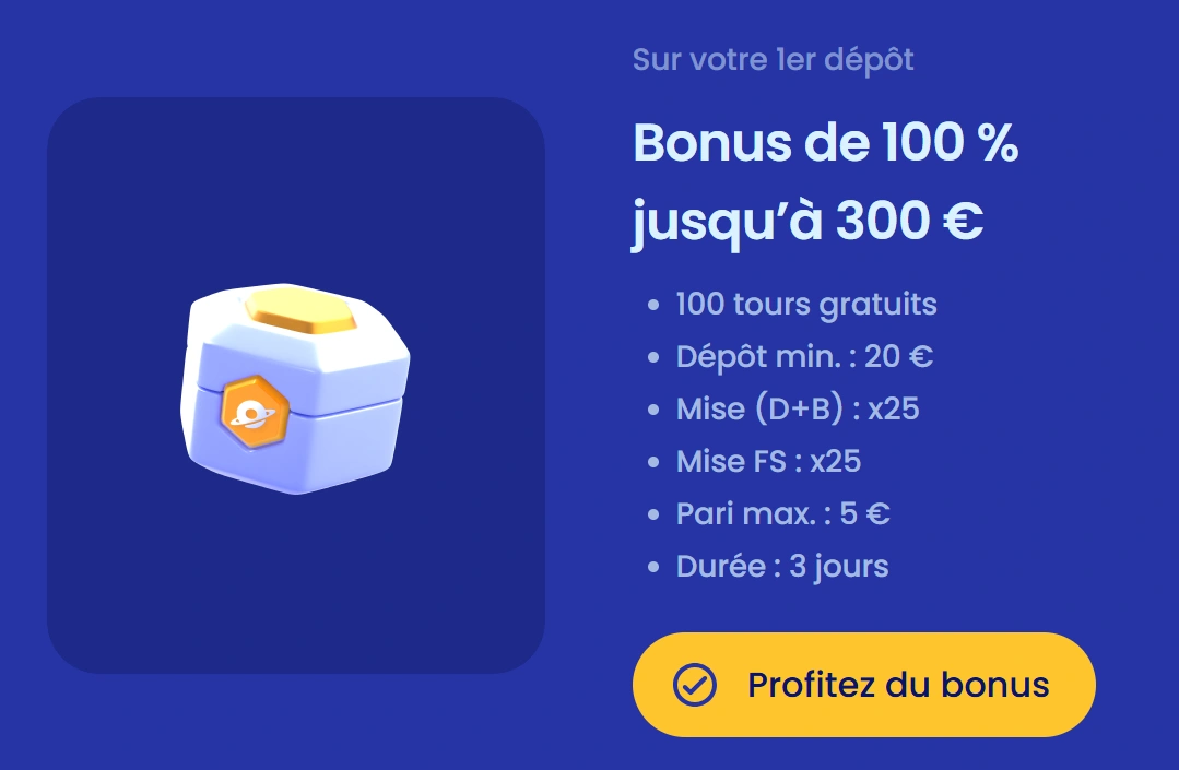 Bonus de bienvenue Casoo