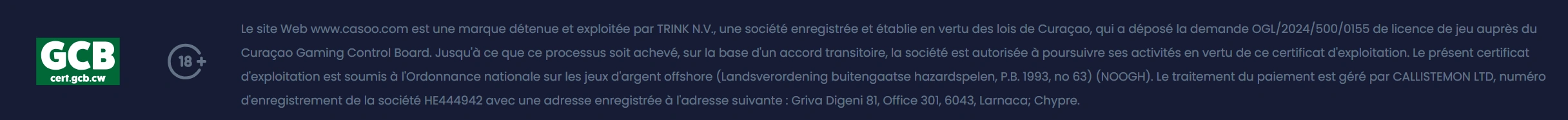 Casoo Sécurité et Licence